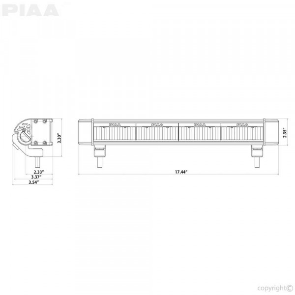 PIAA LED LightBar RF18 FloodFo, Sprinter/ G-Class/Vito, D4x4-PIAABAR18Y.XYZ.1001