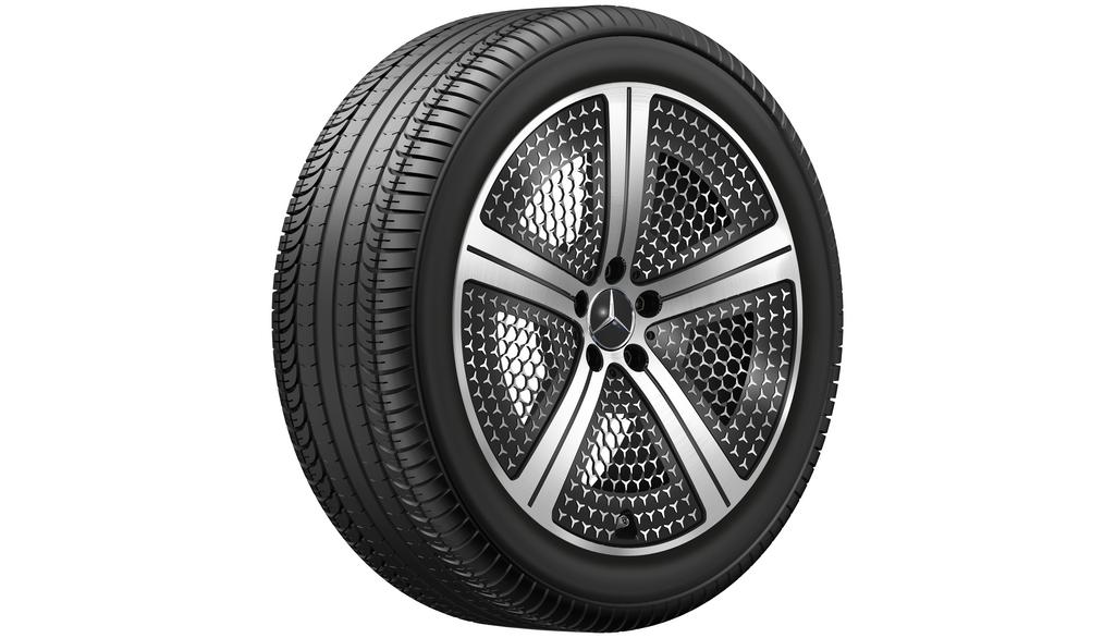 5-spaaks wiel, Aero, 50,8 cm (20 inch), hoogglans, EQE, 255/45 R20/, zwart, A29440003007X23 5-spaaks wiel, Aero, 50,8 cm (20 inch), hoogglans, EQE, 255/45 R20/, zwart, A29440003007X23