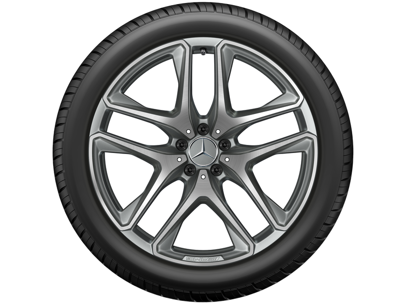 AMG 5-Doppelspeichen-Rad, 53,3 cm (21 Zoll), glanzgedreht, GLE, 315/40 R21/, titangrau, A16740143007X21