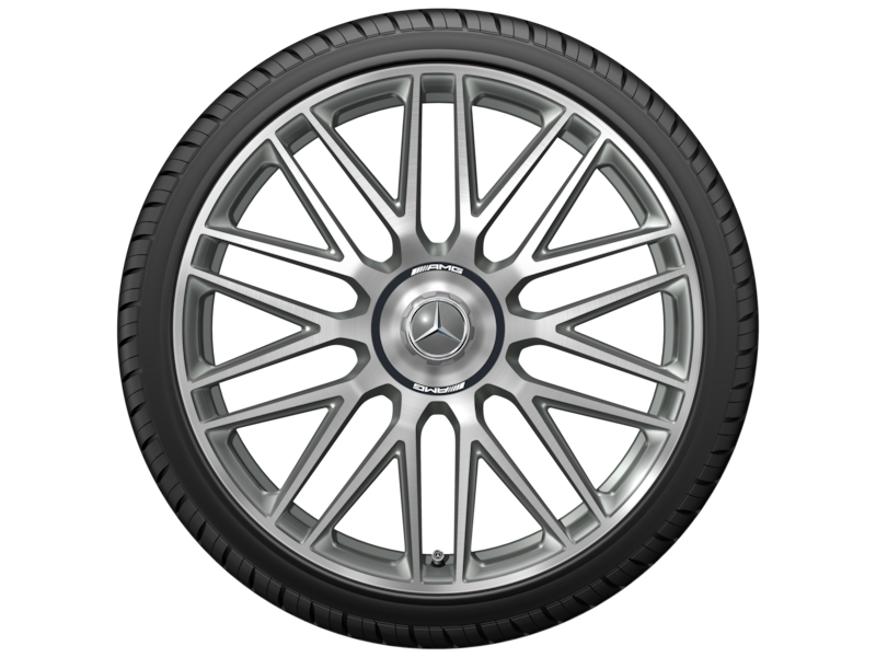 AMG forged wheel in 10-twin-spoke design, 53.3 cm (21-inch), high-sheen, AMG GT, 295/30 R21/, titanium gray, A19240119007X21