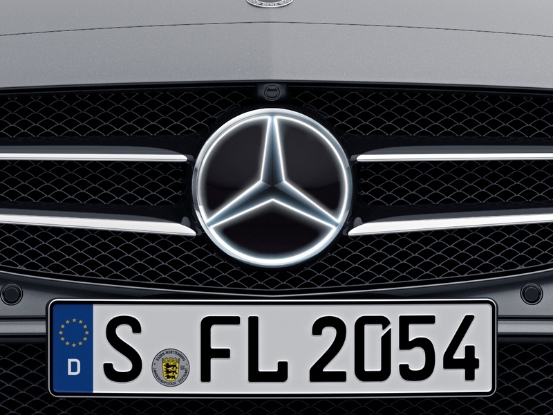 Mercedes Stern beleuchtet, Dekorteil, GLA/ C-Klasse, chrom, A2058175701