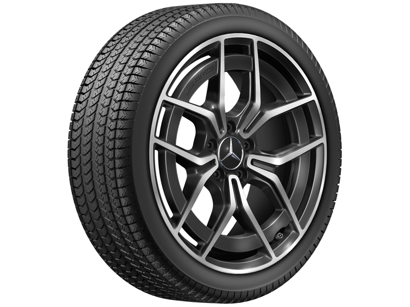 AMG 5-twin-spoke wheel, 48.3 cm (19-inch), high-sheen, C-Class, 255/35 R19/, black, A20640168007X23