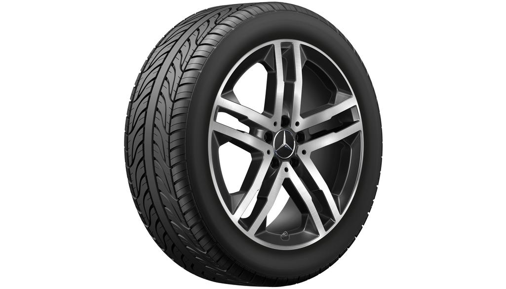 Cerchio a 5 doppie razze, nero lucido, Michelin, Latitude Sport 3 MO, 235/50 R19 99W, estivo, Q440651510120