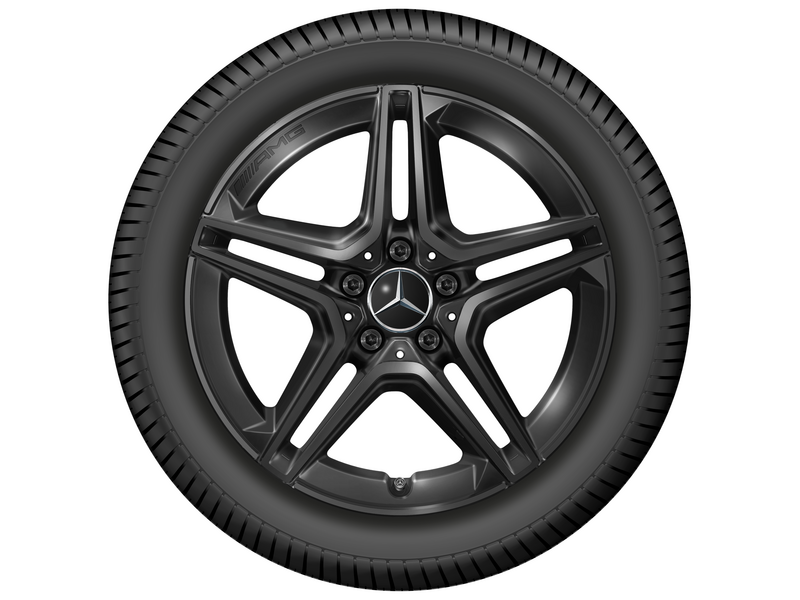 AMG 5-twin-spoke wheel, 45.7 cm (18-inch), E-Class, 245/45 R18/, black, A21340163007X43