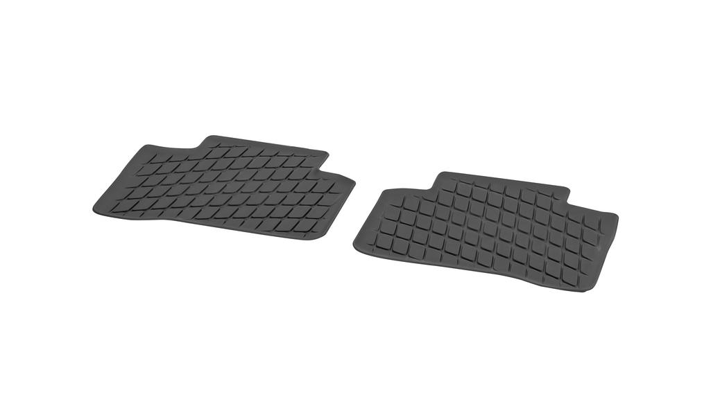 Dynamic Squares all-weather mats, rear, 2-piece, GLC/ EQC, black, A25368041059G33