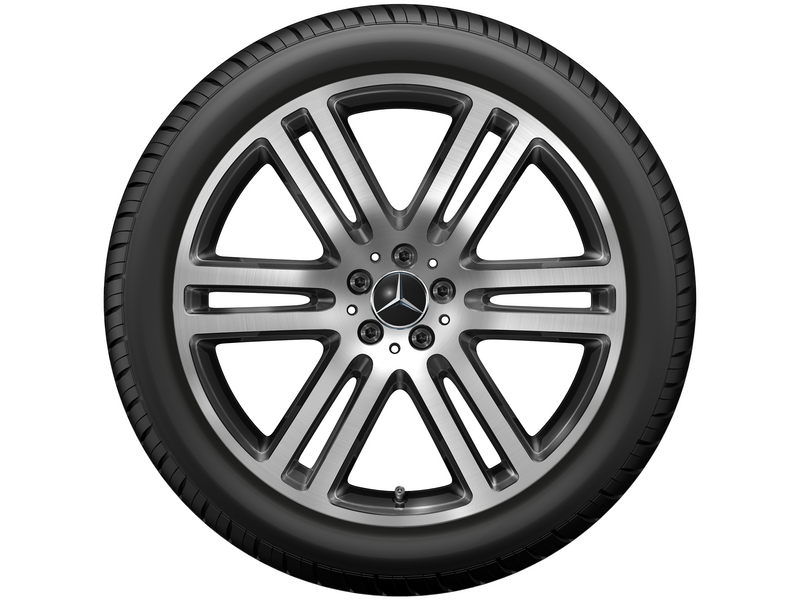 6-twin-spoke wheel, 53.3 cm (21-inch), high-sheen, GLE, 275/45 R21/, black, A16740126007X23