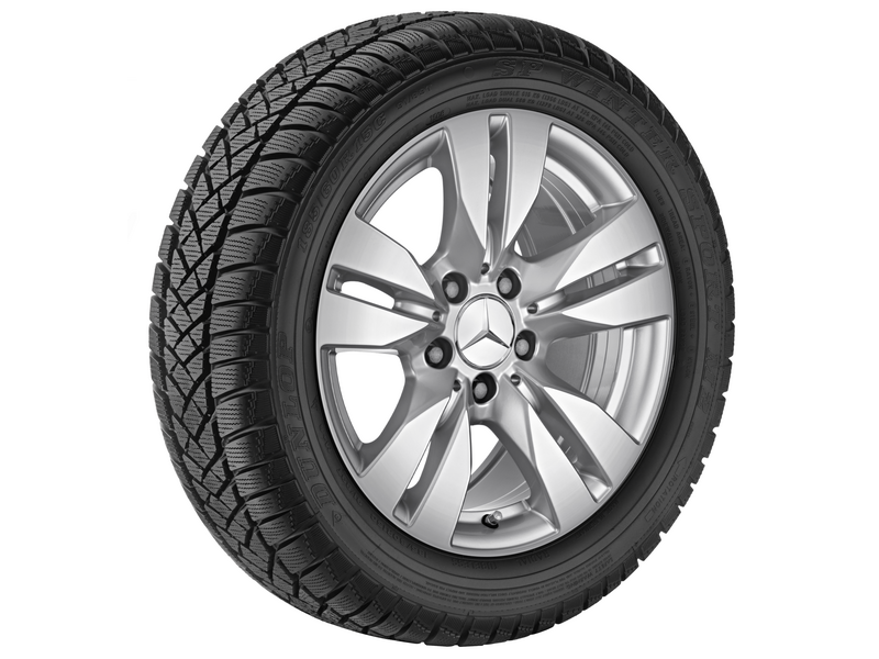 5-twin-spoke wheel, 43.2 cm (17 inch), C-Class, 245/40 R17/, titanium silver, A20440177029765