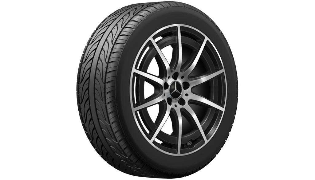 AMG 10-Speichen-Rad, 48,3 cm (19 Zoll), glanzgedreht, GLB/ GLA, 235/50 R19/, schwarz matt, A24740119007X36 AMG 10-Speichen-Rad, 48,3 cm (19 Zoll), glanzgedreht, GLB/ GLA, 235/50 R19/, schwarz matt, A24740119007X36
