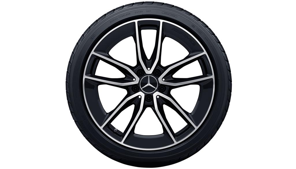 Cerchio AMG a 5 doppie razze, 48,3 cm (19 pollici), lucido, Classe C, 255/35 R19/, nero, A20540108017X23 Cerchio AMG a 5 doppie razze, 48,3 cm (19 pollici), lucido, Classe C, 255/35 R19/, nero, A20540108017X23