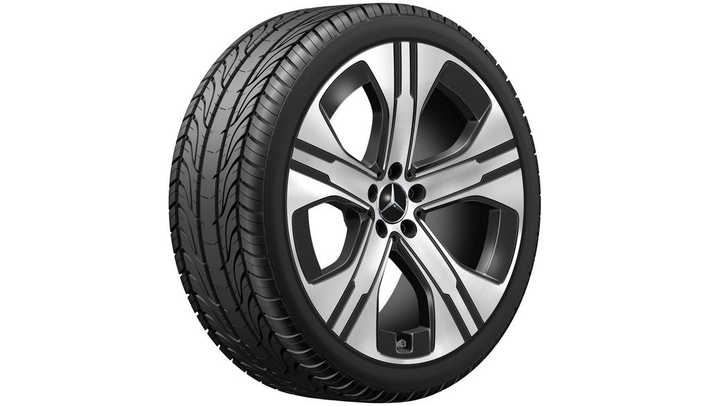 5-Loch-Rad Schwarz Glanzgedreht, Goodyear, UltraGrip Performance + MO, 265/40 R21 105H XL, Winter, Q440301410390