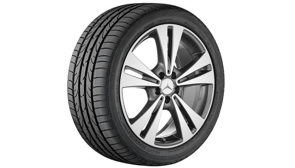 Cerchio a 5 doppie razze, 48,3 cm (19 pollici), lucido, Classe C, 225/40 R19/, tremolit-metallico, A20540127007X44 Cerchio a 5 doppie razze, 48,3 cm (19 pollici), lucido, Classe C, 225/40 R19/, tremolit-metallico, A20540127007X44