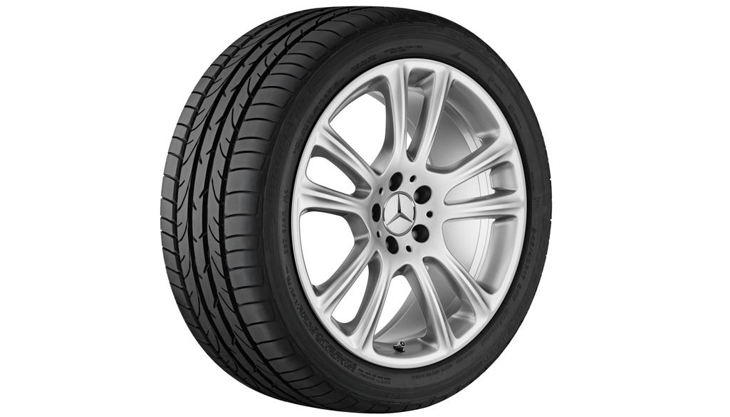 Cerchio a 5 doppie razze, 48,3 cm (19 pollici), SL, 255/35 R19/, argento vanadio, A23140112027X45