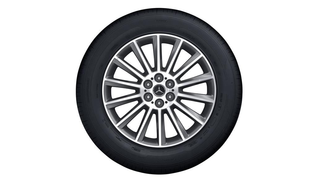Vielspeichen-Rad, 48,3 cm (19 Zoll), glanzgedreht, X-Klasse, 255/55 R19/, tremolit-metallic, A4704010400