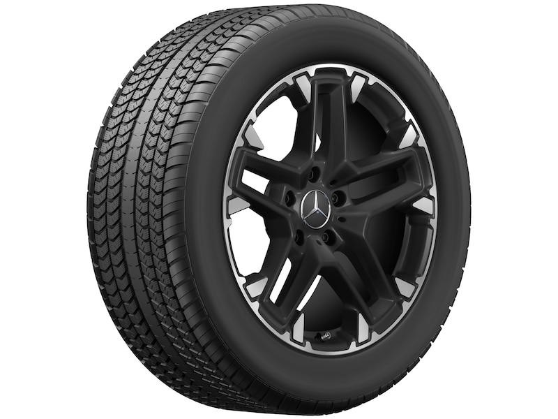AMG cross-spoke wheel black matt rim flange polished, Michelin, Pilot Alpin PA5 SUV MO1, 275/50 R20 113V XL, winter, Q440301511070