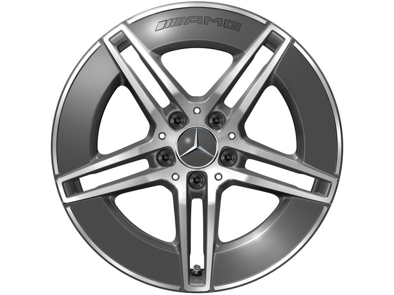 AMG 5-twin-spoke wheel, 45.7 cm (18-inch), high-sheen, CLE, 245/45 R18/, tantal gray, A23640117007Y51