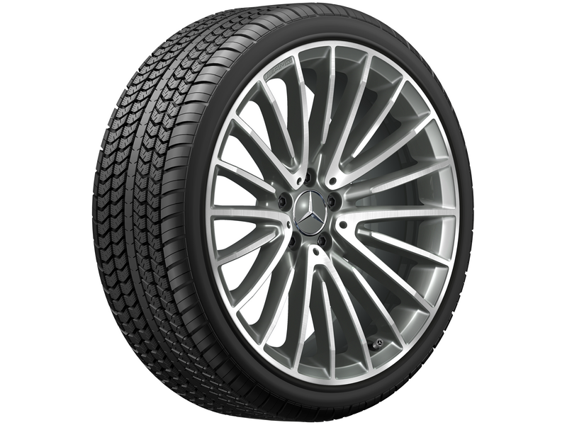 AMG Vielspeichen-Rad, 50,8 cm (20 Zoll), glanzgedreht, CLS, 275/30 R20/, titangrau, A25740143007X21