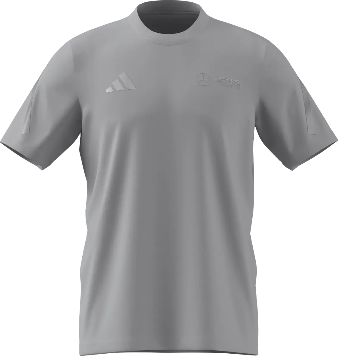 T-Shirt Herren, Mercedes-AMG F1, Special Edition Silverstone 2025, grau, Baumwolle, Adidas, grau, B67998357