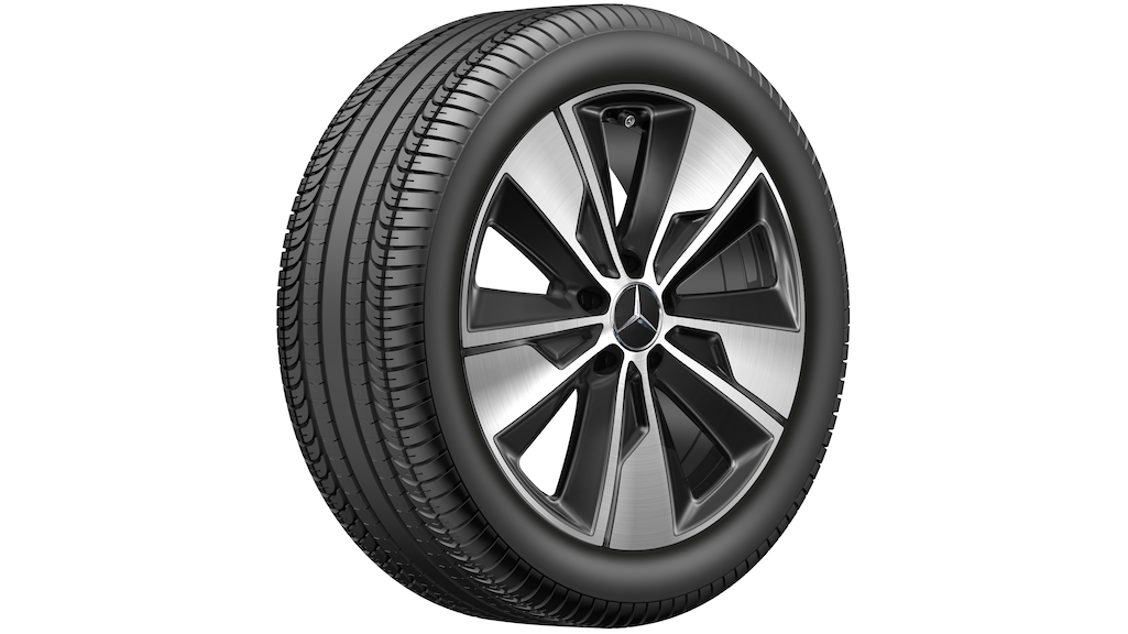 5-spoke wheel black polished, Michelin, Pilot Alpin PA4 MO, 245/45 R18 100V XL, Winter, Q44019151021A