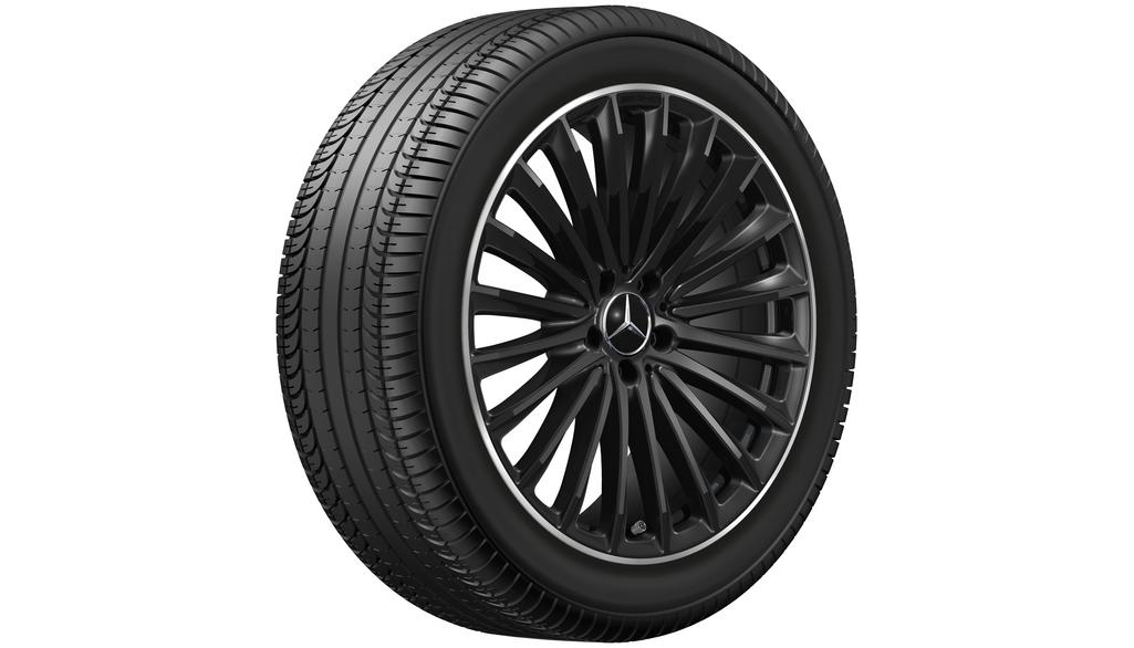 AMG Vielspeichen-Rad, 50,8 cm (20 Zoll), Felgenhorn glanzgedreht, GLC, 255/45 R20/, schwarz, A25440108007X72