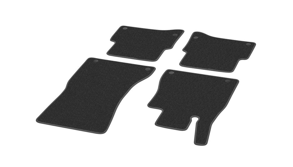 Velour mats set, 4-piece, Exclusive package P34, S-Class, black, silver-grey, A22368002067R51