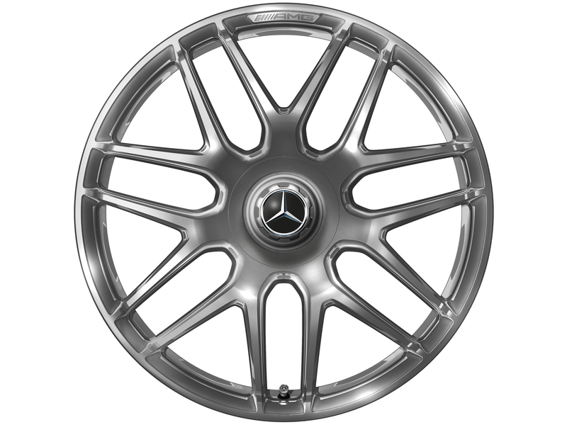 AMG forged wheel in cross-spoke design, 50.8 cm (20-inch), high-sheen rim flange, E-Class, 295/30 R20/, dark platinum gloss, A21340131007Y75