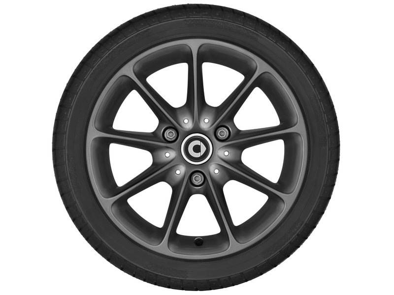 9-spaaks lichtmetalen velg, 38,1 cm (15 inch), smart, 155/60 R15/, grijs Himalaya, A45140102027756