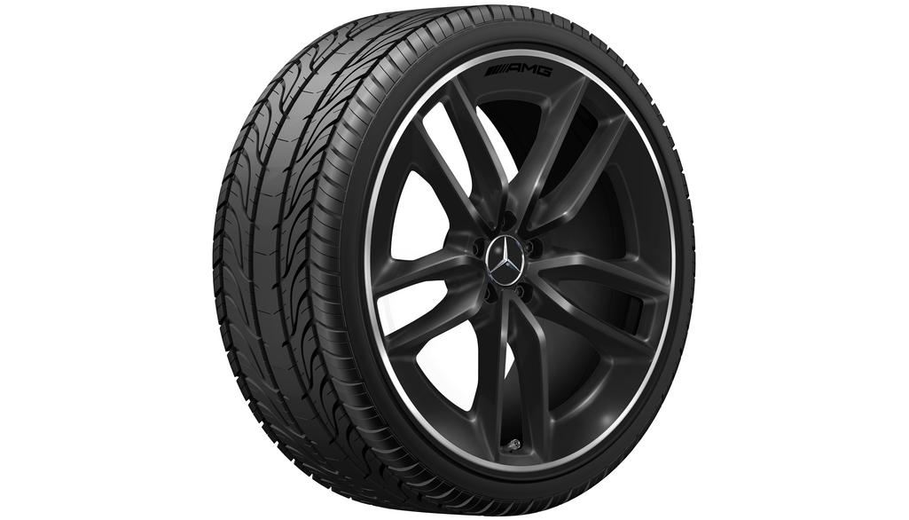 AMG 5-dubbelspaaks velg, 55,9 cm (22 inch), hoogglans velgrand, GLE, 325/35 R22/, zwart, A16740137007X72
