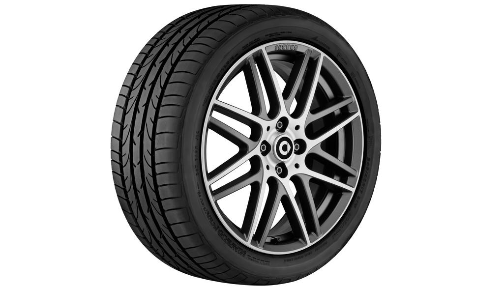 BRABUS Monoblock IX Leichtmetallfelge, 40,6 cm (16 Zoll), glanzgedreht, smart, 185/50 R16/, grau, A4534010801 BRABUS Monoblock IX Leichtmetallfelge, 40,6 cm (16 Zoll), glanzgedreht, smart, 185/50 R16/, grau, A4534010801