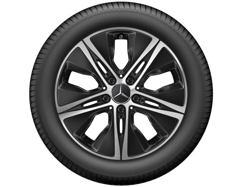 5-Loch-Rad, 43,2 cm (17 Zoll), glanzgedreht, C-Klasse, 225/50 R17/, schwarz, A20540190007X23