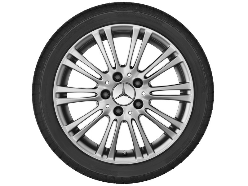 10-Doppelspeichen-Rad, 40,6 cm (16 Zoll), A-Klasse, 195/55 R16/, titansilber, B66474490