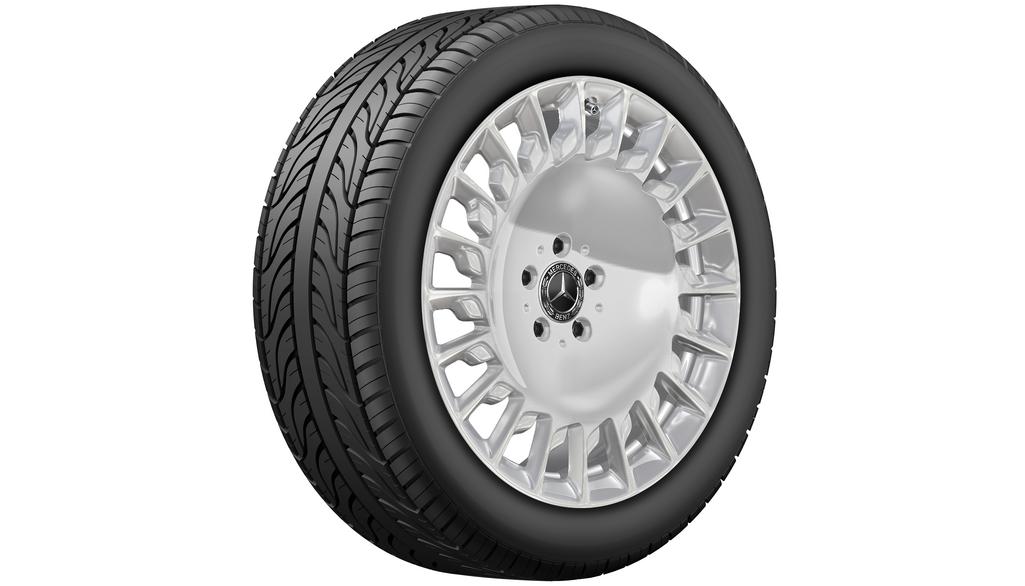 Vielspeichen-Rad, 48,3 cm (19 Zoll), S-Klasse, 245/45 R19/, silberfarben, A22240136007X15