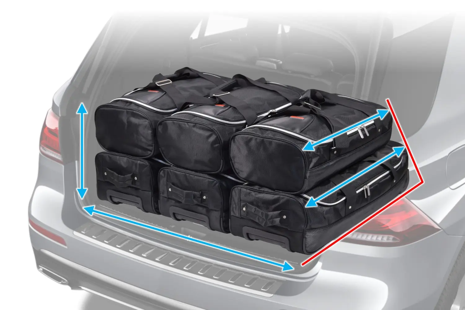 Set di borse da viaggio per Mercedes-Benz CLA Shooting Brake (X118) 2019-today Estate Pro.Line - Nero, CB-M24201SP