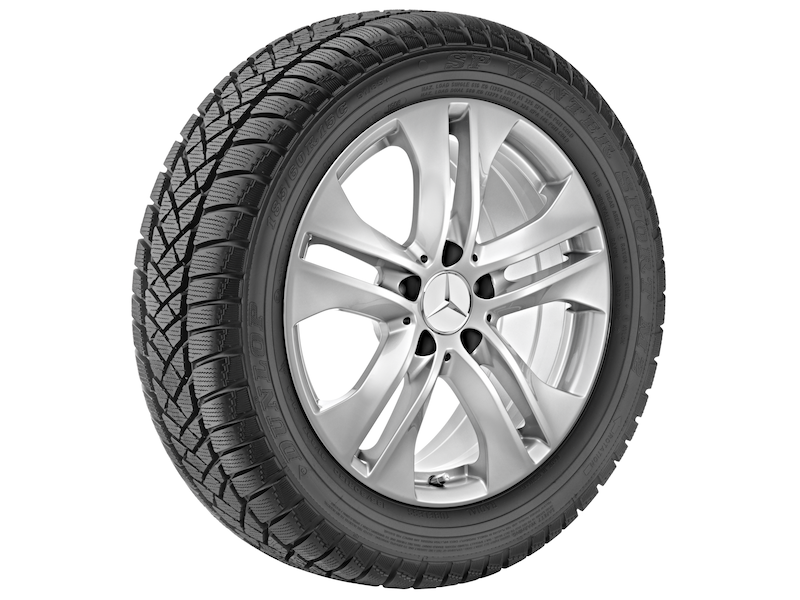 5-twin-spoke wheel, 43.2 cm (17-inch), E-Class, 235/45 R17/, titanium silver, A20740106029765