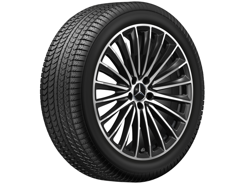AMG Vielspeichen-Rad, 50,8 cm (20 Zoll), glanzgedreht, GLC, 255/45 R20/, schwarz, A25440108007X23