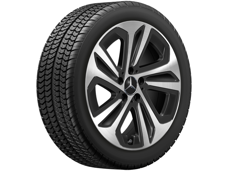 5-Speichen-Rad, Aero, 45,7 cm (18 Zoll), glanzgedreht, CLA/ B-Klasse/ A-Klasse, 225/45 R18/, schwarz, A17740141007X23