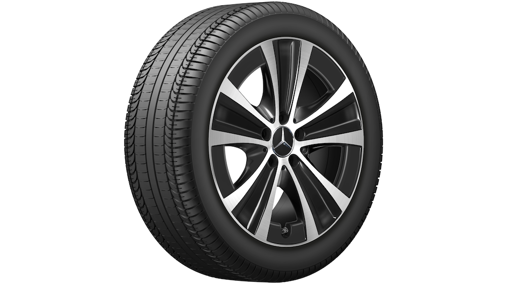 5-Speichen-Rad Schwarz Glanzgedreht, Goodyear, UltraGrip 8 Performance MO, 245/45 R18 100V XL, Winter, Q440141410520G22021