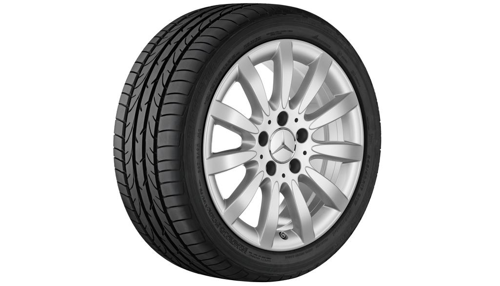 11-Speichen-Rad, 40,6 cm (16 Zoll), E-Klasse, 225/55 R16/, titansilber, B66474356
