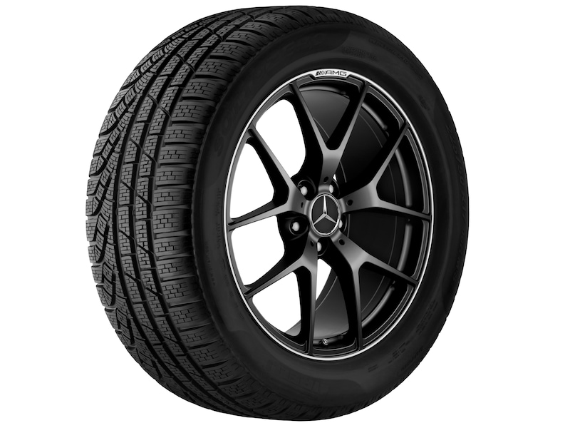 AMG Schmiederad, im Kreuzspeichen-Design, 48,3 cm (19 Zoll), Felgenhorn glanzgedreht, C-Klasse, 255/30 R19/, schwarz matt, A20440126007X71 AMG Schmiederad, im Kreuzspeichen-Design, 48,3 cm (19 Zoll), Felgenhorn glanzgedreht, C-Klasse, 255/30 R19/, schwarz matt, A20440126007X71