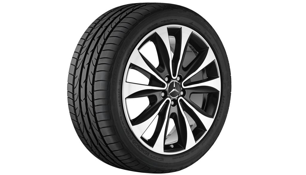 10-spaaks velg, 50,8 cm (20 inch), hoogglans, GL-GLS, 275/50 R20/, zwart, A16640128027X23