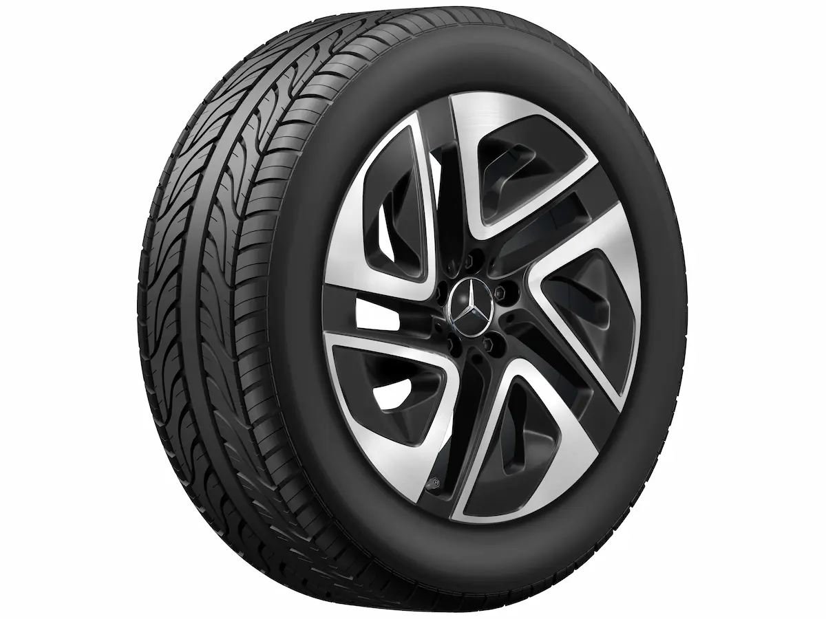 5-Loch-Rad, Aero, 48,3 cm (19 Zoll), 9 J x 19 ET 60,2, schwarz, glanzgedreht, A54040130007X23