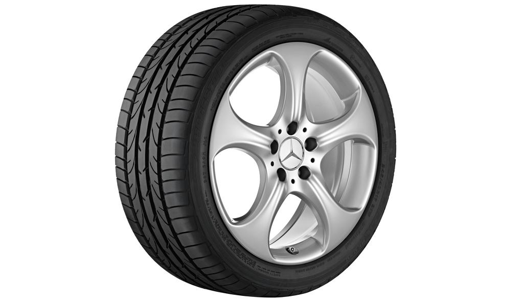 5-spoke wheel, 45.7 cm (18-inch), E-Class, 245/40 R18/, vanadium silver, A21240160027X45