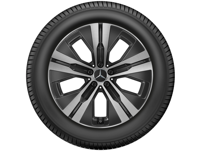 5-Speichen-Rad, Aero, 50,8 cm (20 Zoll), glanzgedreht, GLE, 275/50 R20/, schwarz, A16740165007X23