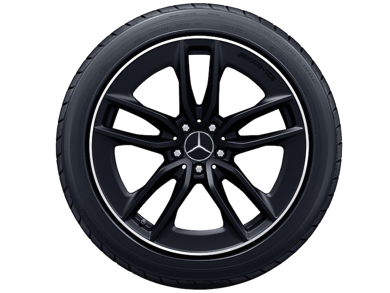 AMG 5-twin-spoke wheel, matt black, rim flange polished, Pirelli, P Zero Winter MO1, 285/40 R19 107V XL, winter, Q4401417138300J2022