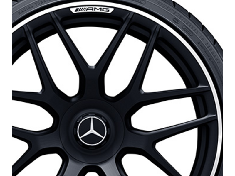 AMG Schmiederad im Kreuzspeichen-Design, 53,3 cm (21 Zoll), Felgenhorn glanzgedreht, AMG GT, 275/35 R21/, schwarz matt, A29040108007X71