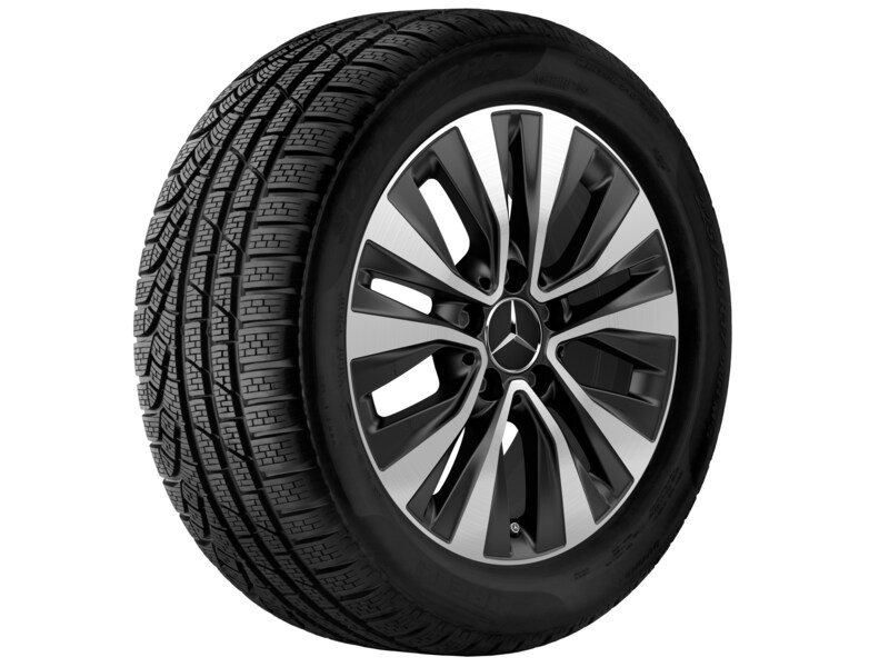 5-twin-spoke wheel, Aero, gloss black, Michelin, Alpin 5 MO, 205/60 R16 92H, winter, Q440141512940G22021