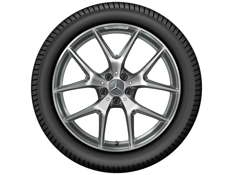 AMG Kreuzspeichen-Rad, 50,8 cm (20 Zoll), glanzgedreht, GLC, 255/45 R20/, titangrau, A25340155007X21