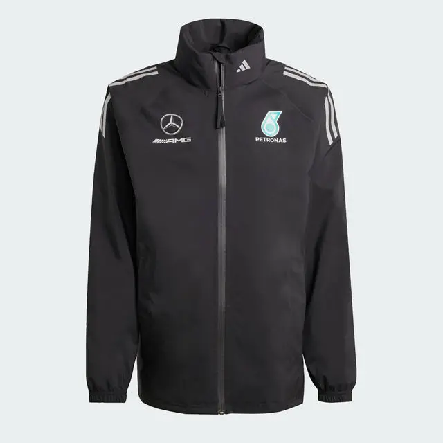 Giacca da pioggia da uomo, Mercedes-AMG F1, Adidas, nero, L, B67998251 Giacca da pioggia da uomo, Mercedes-AMG F1, Adidas, nero, L, B67998251