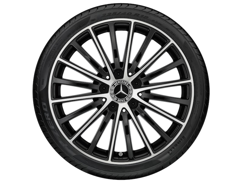 Mercedes-Benz Original Sommer-Komplettrad Vielspeichen schwarz glanzgedreht , Continental, ContiSportContact 5 MO, 225/50 R17 94 W None, Sommer, Q44024111008A