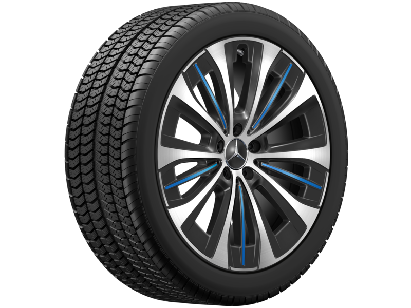 Multispaaks velg zwart/blauw gepolijst, Bridgestone, TURANZA T005 MOE-S, 255/40 R20 101Y XL, zomer, Q440641910140