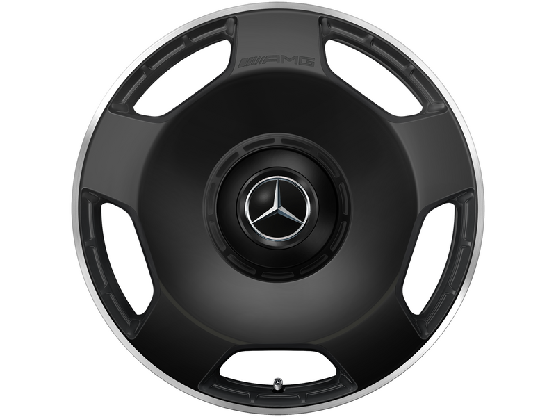 AMG Schmiederad im 5-Loch Design, 55,9 cm (22 Zoll), Felgenhorn glanzgedreht, G-Klasse, 295/40 R22/, schwarz matt, A46340141007X71